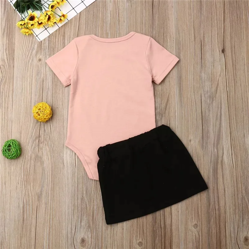 New Hot Selling Children's Clothing Female European And American Short Sleeve Letter Brother Sister Outfit