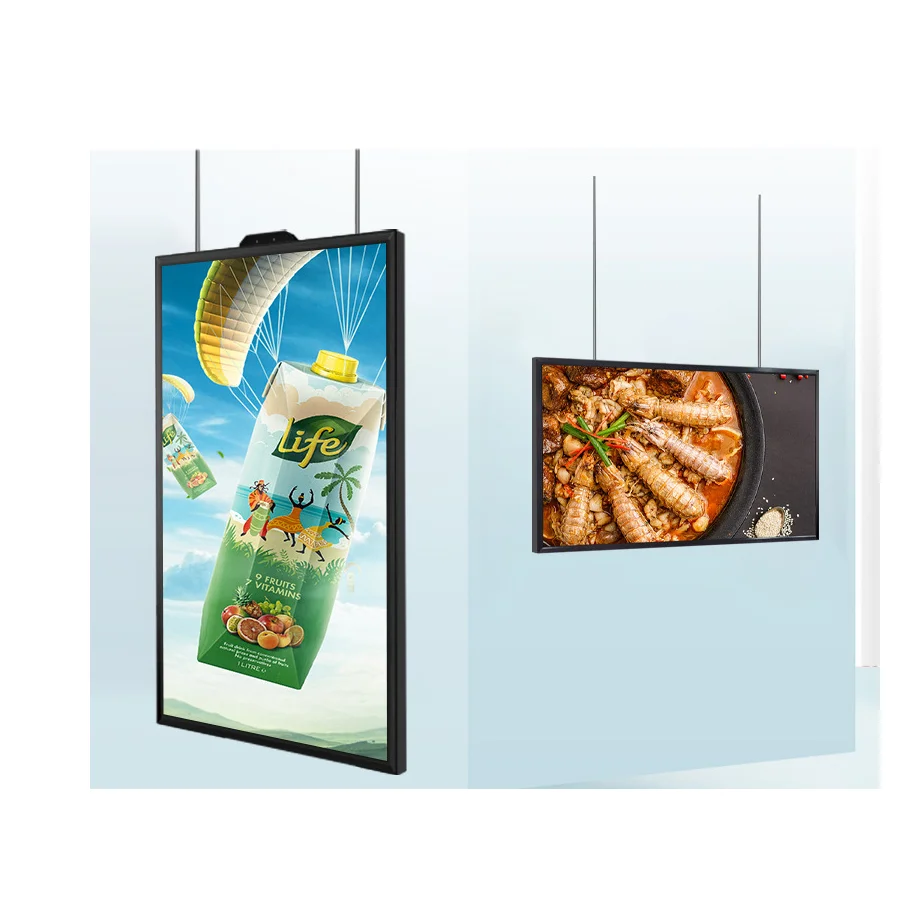 32-Zoll-Hängewerbemaschine unterstützt FHD/4K-Auflösung 1000-3000 Hochhelligkeitsdisplay Digital Signage und Display