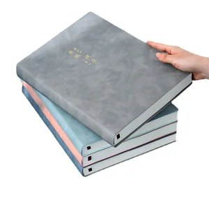 Wholesale Custom Logo A5 Spiral Notebook Vintage Leather Hardcover Diary Journal Soft Writing Doje Planner Jotter for Gift Use