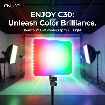 ENUJOY C30 RGB PM-36 14-Inch Portable Flat Panel with Remote Control 2700-7000K Color Temperature AC/DC Power