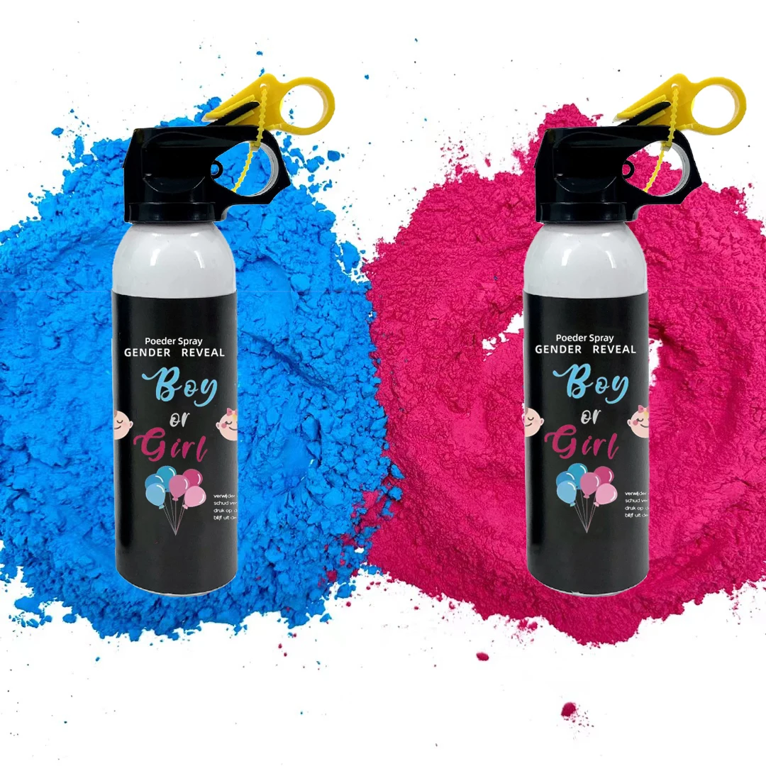 Gender Reveal Fire Extinguisher Boy or Girl Gender Reveal Smoke Powder Spray Blaster Bottle 100g