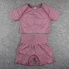 short sleeves shorts 2pcs set(6f5669)