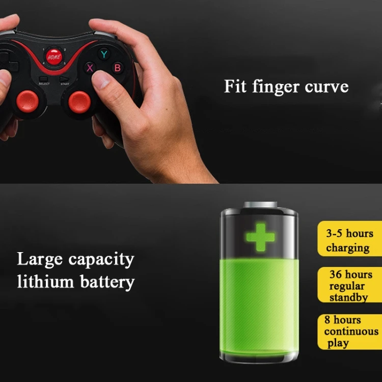 Mini Portable S6 Wireless BLE Game Controller Handle With Bracket  Receiver for Smartphone PC