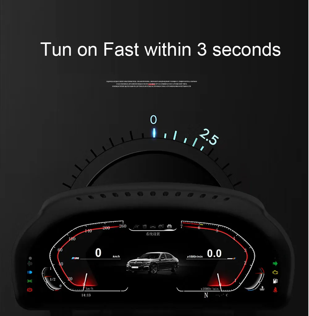 Compteur de vitesse multifonctionnel pour BMW Série 1, E87, E88, Bery, E83,  voiture, LCD, lecteur de carte Prada, cluster numérique, cockpit virtuel