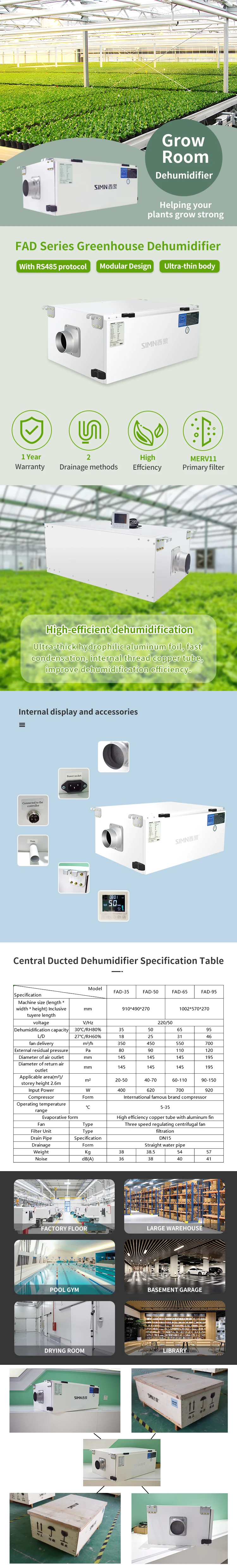 Industrial Dehumidification Excellence Product Ceiling-mounted Humidity ...