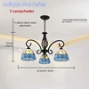 3 Paralumi blu antico