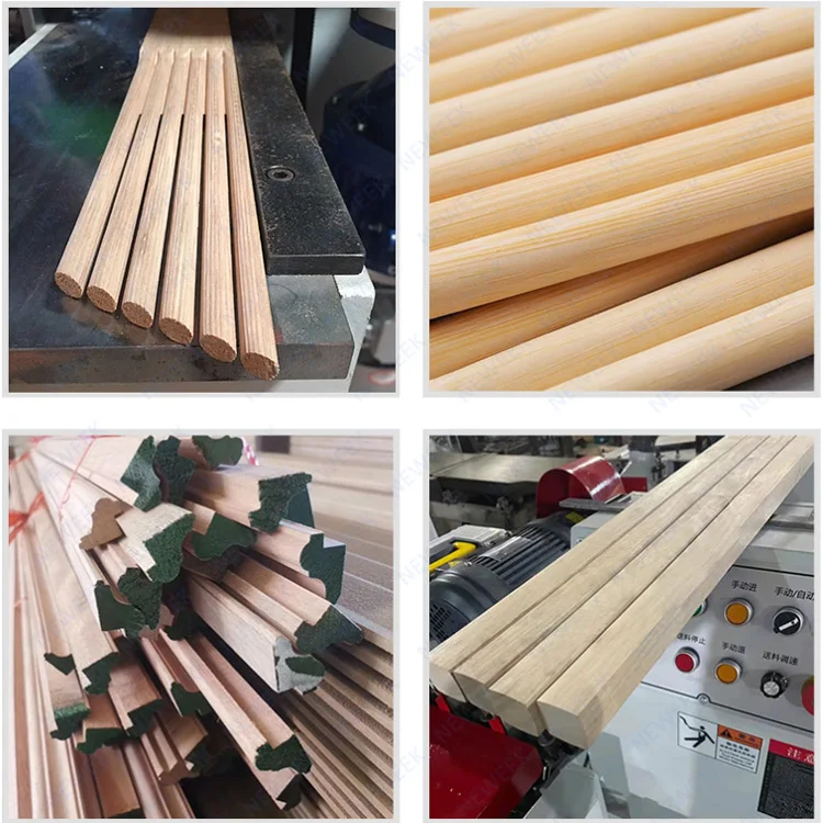 NEWEEK Multiple Stair Railing Rod Sanding Wood Broom Mop Stick Making Wood Round Sticks Sander Machine