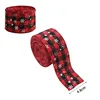 4.8CM red and black checkered snowflake/2 meters
