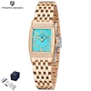 6 gold case blue dial