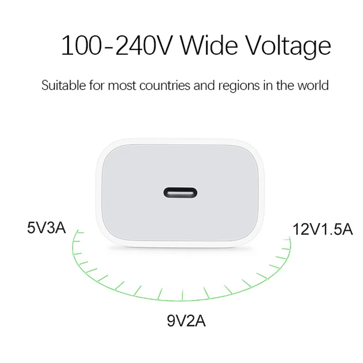 
20 Вт адаптер питания USB C зарядного устройства для iPhone зарядное устройство Быстрая зарядка PD мощность Type-C EU/US вилка для зарядного устройства для Apple 