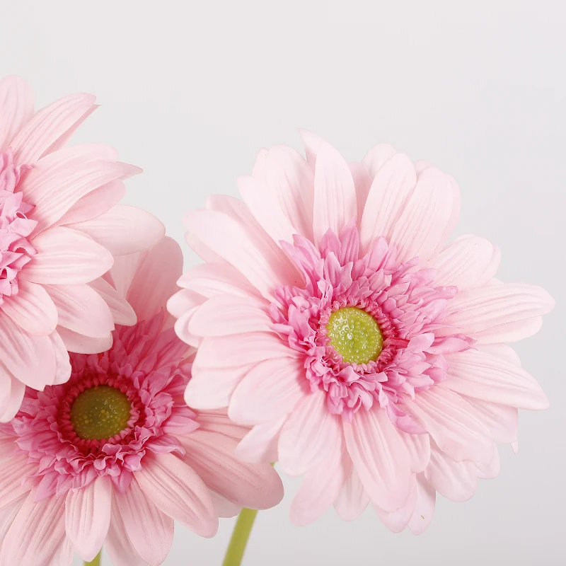Artificial Single Head Gerbera Flower Branch for Wedding Decoration  Real Touch Moisturizing Artificial Chrysanthemum Flower