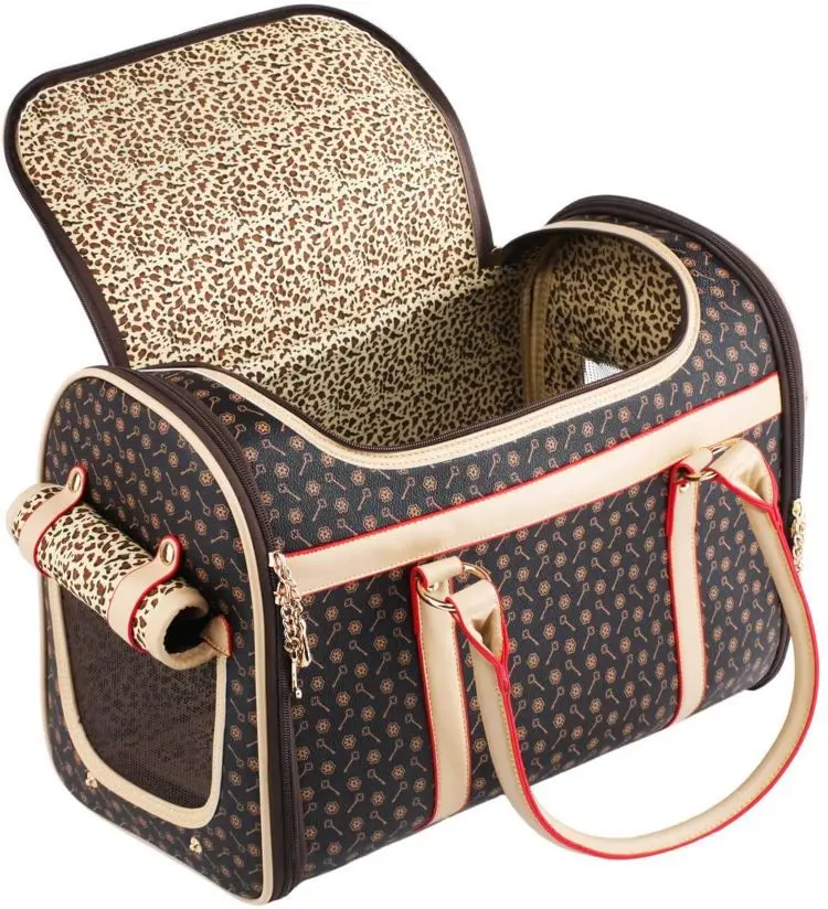 Wholesale Luxury Breathable Pet Handbag Shoulder Tote Folding