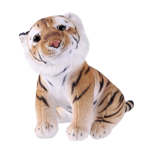 Oem Life-size Realistic Plush Tiger Lion Leopard Toys Simulation 3d Printed Wild Leopard Stuffed Animal Popular Wildlife