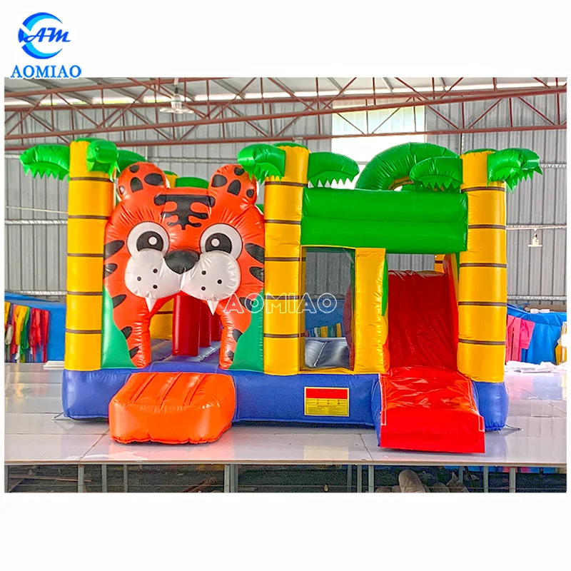 Commercial PVC Inflatable Jumping Castle  Bouncy Castle Tiger Bounce House Inflatable Bouncer for Kids