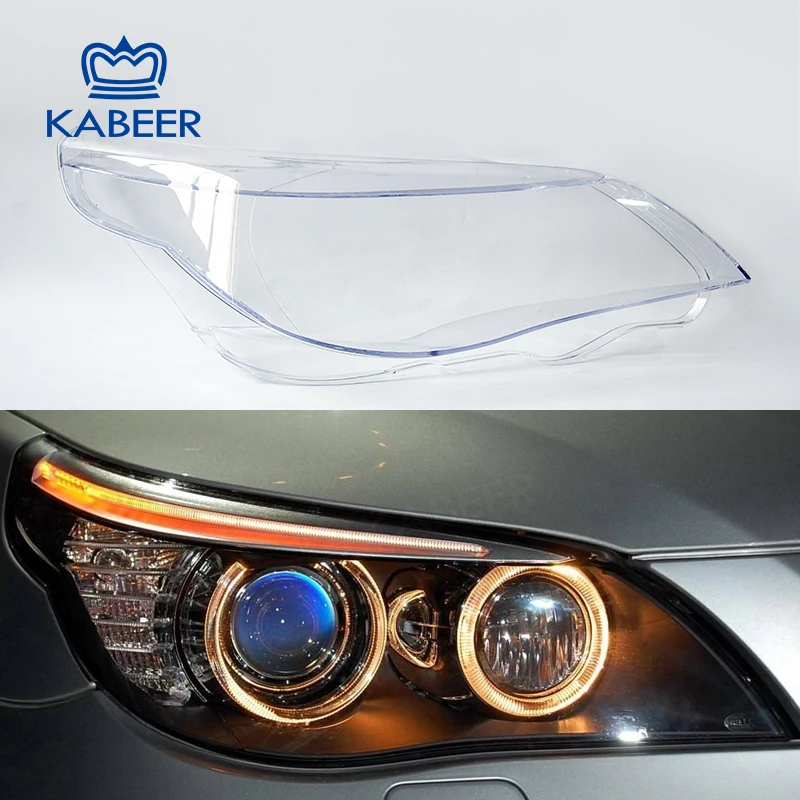 For Bmw E60 E61 0307 Headlight Lens Headlamp Glass Cover Clear Oe 6312
