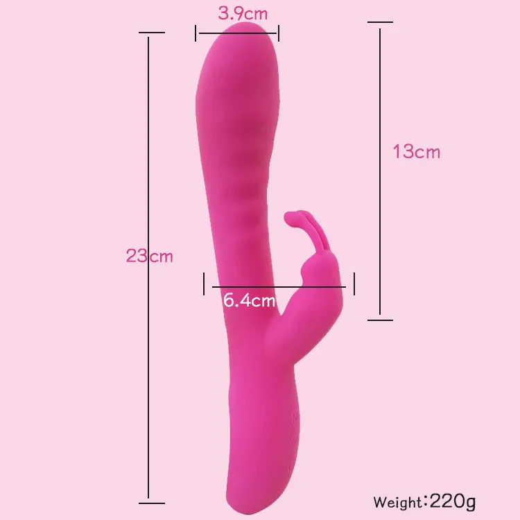 Intelligent Heating Silicone Rabbit Vibrator Realistic Vibrating Dildo Sex Toy for Woman