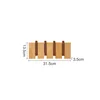 4 crochets Noyer noir + bois de pin