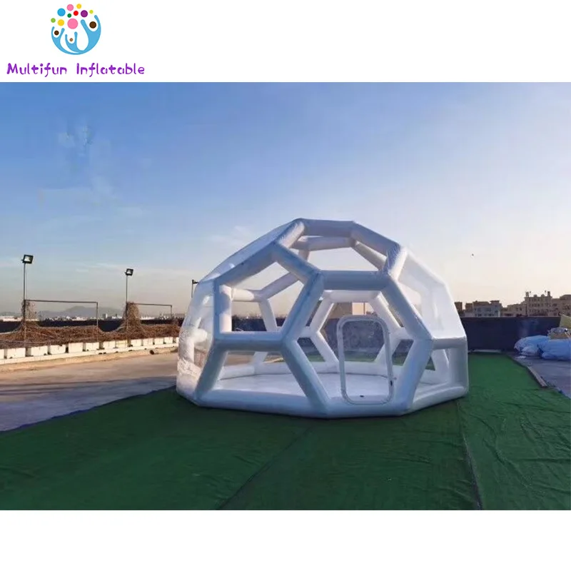 stargazing inflatable camping tent inflatable football shaped clear dome tent