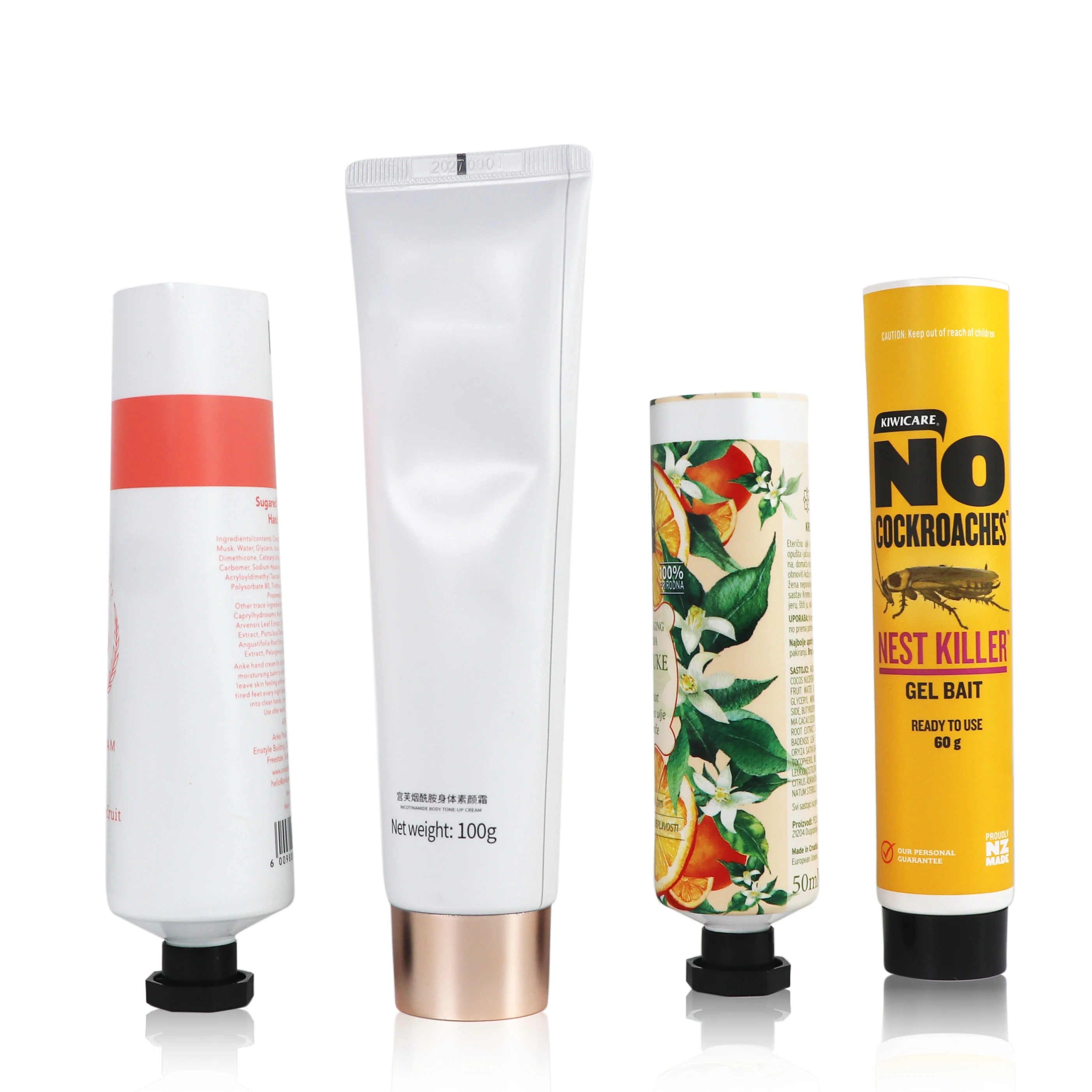 Factory Custom Metal Packaging 30ml Collapsible Hand Cream Aluminum Tubes for Cosmetic