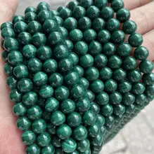 Natural Stone Beads 8mm Malachite Gemstone Round Loose Beads Crystal Energy Stone Healing Power for Jewelry Making DIY
