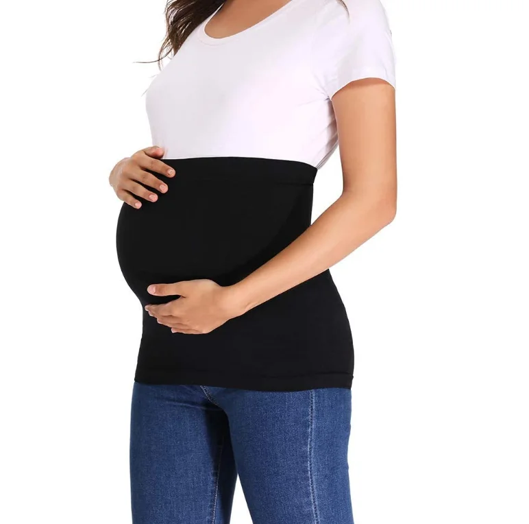 2021 Hot Sale Women's Seamless Maternity Belly Band Seamless Nonslip