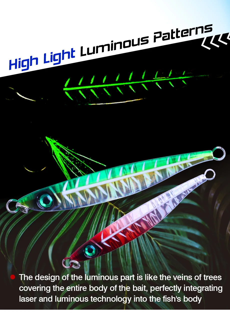 Fjord 40g 60g Slow Jigging Lure Bait Saltwater Metal Jig Fishing Lures