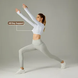 Hot Selling Factory Sexy Yoga WearLong Sleeve T-shirt Custom Logo