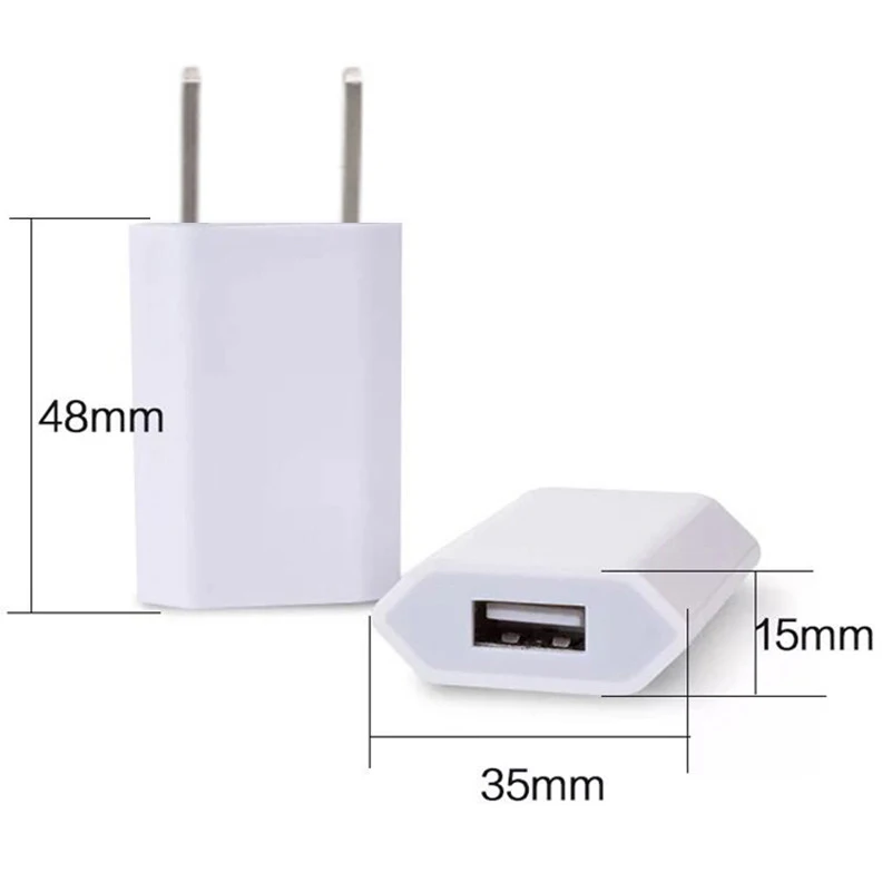 Wholesale Magnetic Electric USB Wall Plug 5W 1A 5V Single Port Wall Charger Power Adapter US Plug CE/FCC Certified Short Circuit