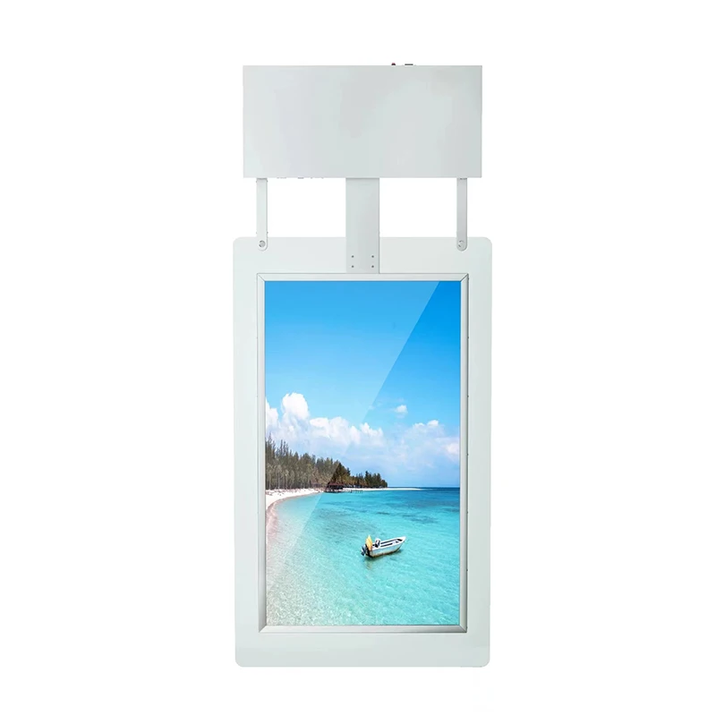 Einzelhandel 43 49 55 65 Zoll Indoor Transparent Decke Hängen Werbung Doppel Seite LCD Display Bildschirm Digital Signage Displays