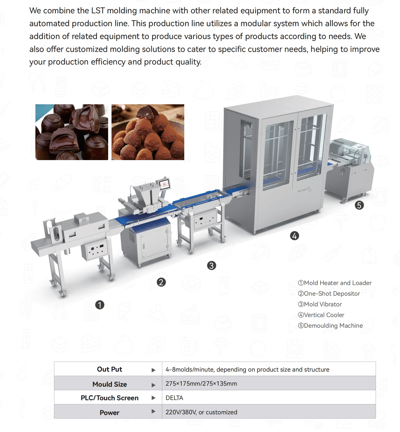 Chocolate Truffles Making Machine Chocolate Bar Depositor