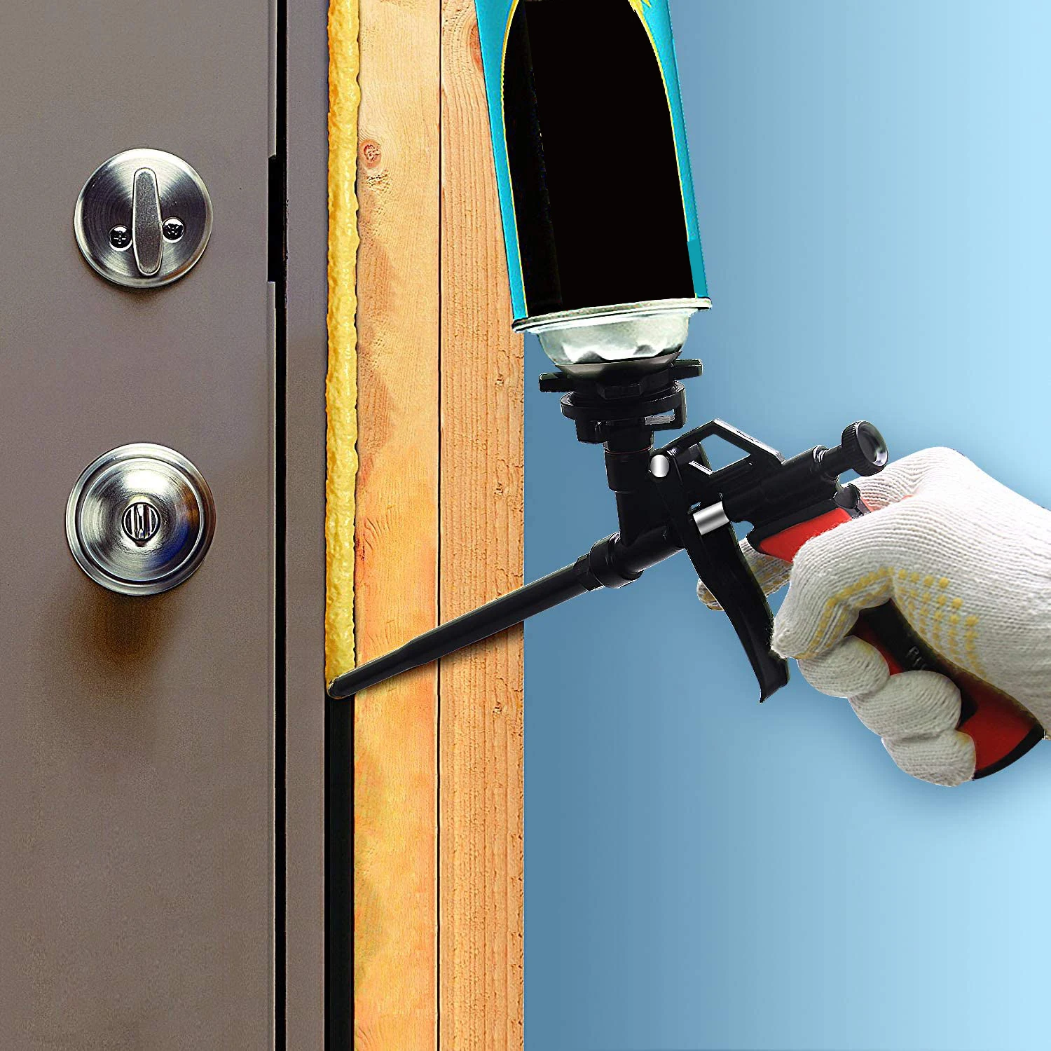 Pistolet Applicateur Professionnel Pour Mousse Polyuréthane PUR PU - Acier Inoxydable - Neuf Et Générique