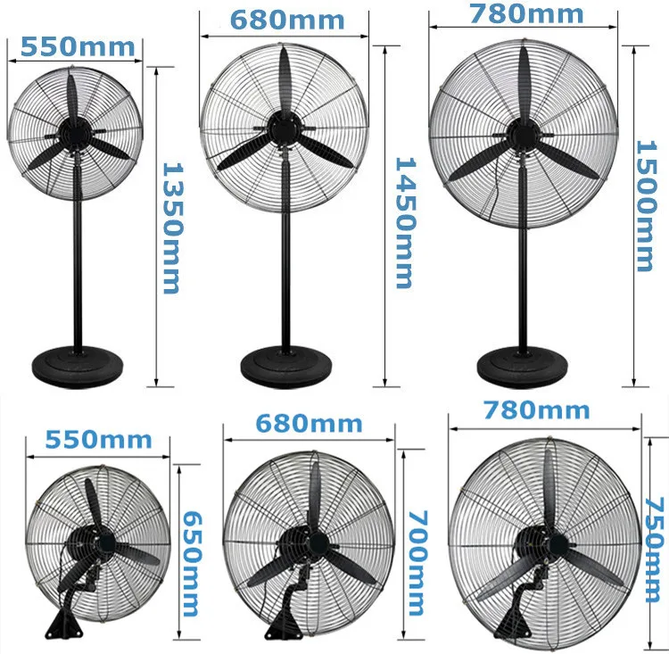 Industrial Fan, 18"/20"/24"/26"30", 2in1, Wall - detail 4