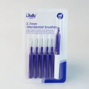 Daily Care GMP ISO Approved High Quality Soft TPE Interspace Clean Brushes 0.45mm 0.6mm 0.7mm 0.8mm Reusable Interdental Brush