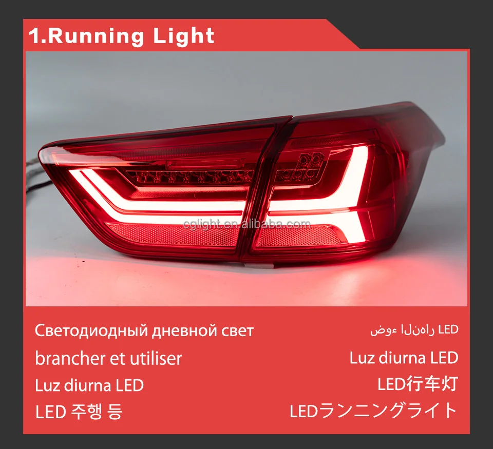 Car Styling Tail Lamp For Ix25 Creta 20142018 Led Tail Light Indicator