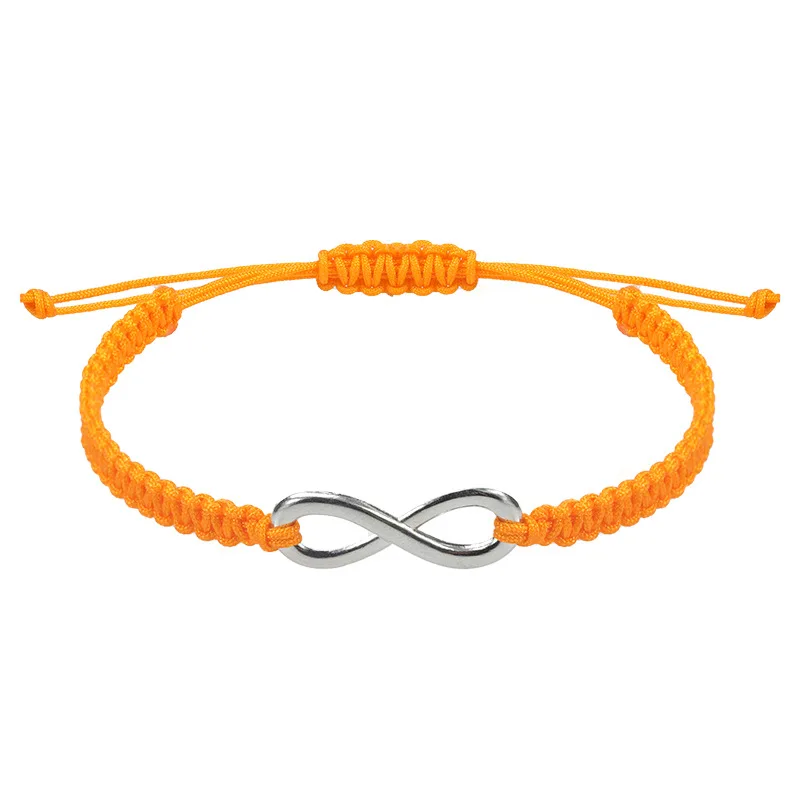 Chinese Knot String Infinity Symbol Lucky Color Rope Bracelet Adjustable Bracelet DIY Infinity Charm Bracelet