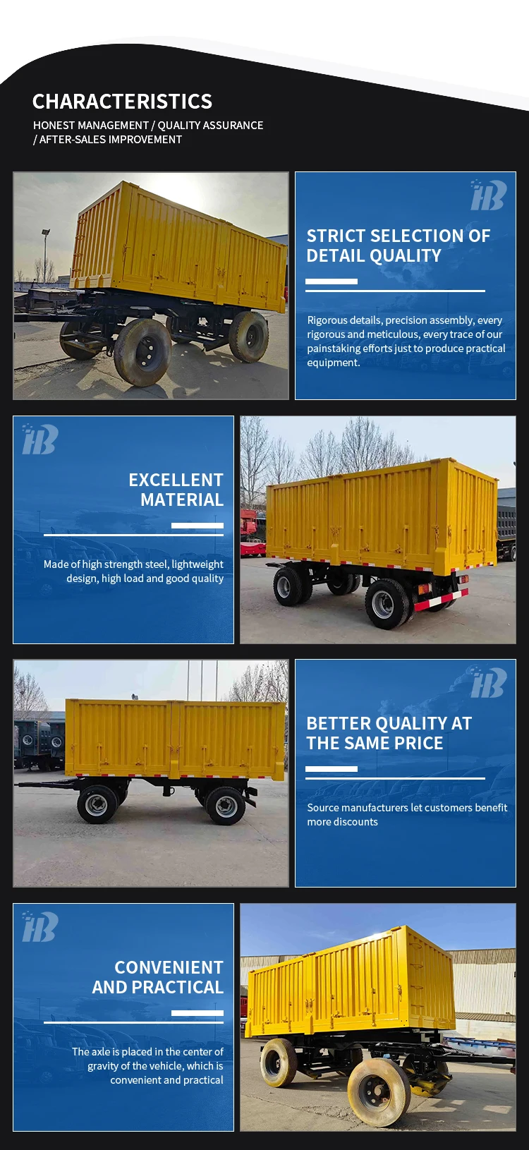 20ft Tandem Axle Full Trailer/drawbar Factory Trailer Made In China ...