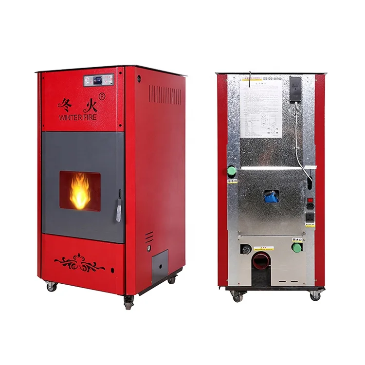 Wood Pellet Stove 10kW  Automatic Biomass Central Water Heating Fireplace Wood burner Pellet Boiler for Home Heating