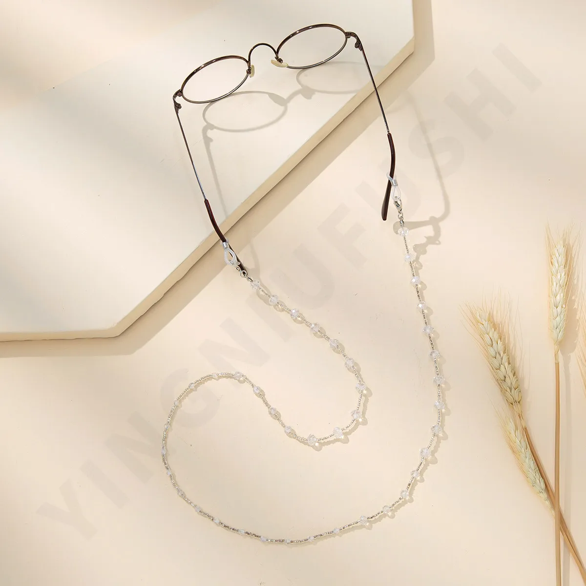 2021 Новое поступление, цепочка для очков из бисера, модные простые однотонные бусы ручной работы, солнцезащитные стеклянные цепочки для женщин и мужчин