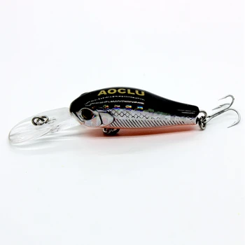 CHEERY Hard Bait Floating Fishing Minnow Midwater 55mm 2.5g Diving 1.2m Rattle Shad Bass Sea Bass Salmon Pike Lure with VMC Hook – Soft Lure – view 3