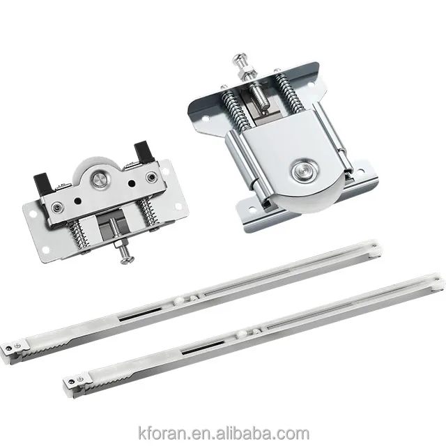 2 Way Soft Close Sliding Wardrobe Door Gear Track Kit Wardrobe Sliding
