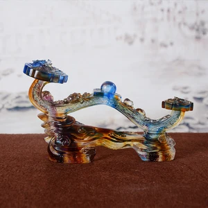 Casting Liuli Art Chinese Traditional Decoration Large Size Ruyi Fengshui Home Decor