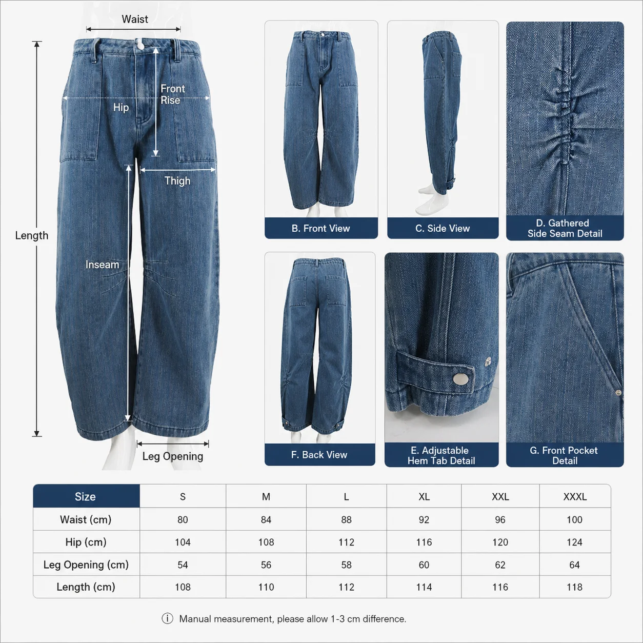 Size measurements