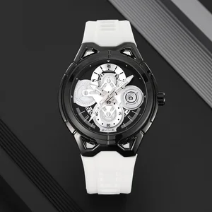 SKMEI 9349 Men's Luxury Fashion Sport Quartz Watch Alloy Waterproof Silicone Band Luminous Dial Durable Japan Movt Daily Wear