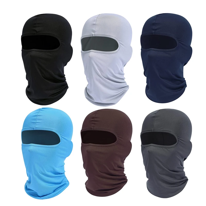 Winter outdoor windproof warm full face cover women men silk ski mask custom printed one hole neck gaiter balaclava ski mask