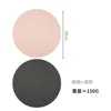 Manteles individuales de doble cara rosa y gris oscuro