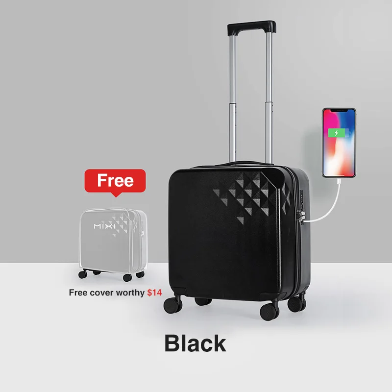 MIXI Custom Lightweight Modern Smart Suitcase with Usb Charging Port Wholesale Korean Style Travel Portable Luggage Bag