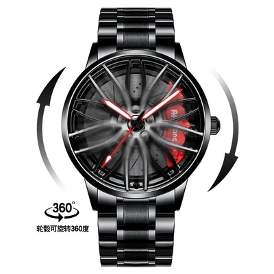 Mens Quartz Wheel Watch