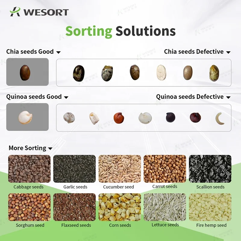 For Wesort Factory Price Sesame Seed Sorter Color Sorter Machines for Shape Sorting Direct From Processing Plant Line