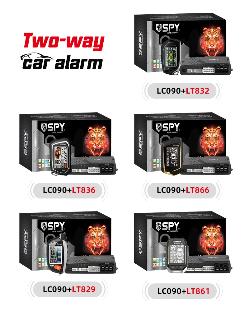 spy 2023 Custom Smart Two Way Sensor Car Alarm Car spy 5000m Start Remote Starter 2 Way Accessories Systema in Car Alarm