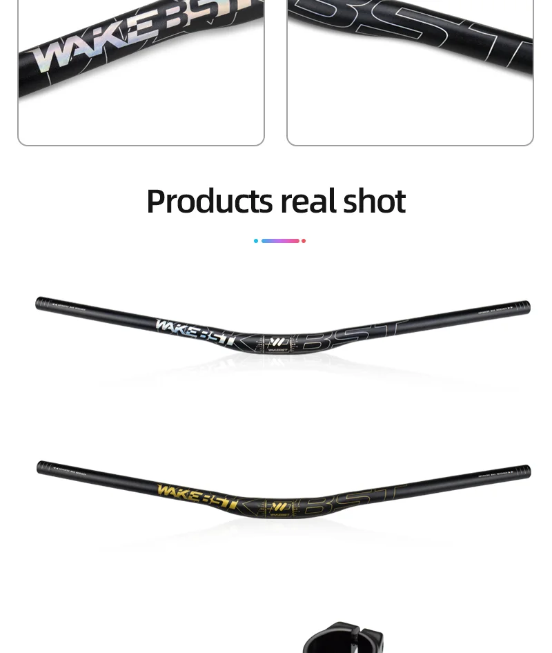 Lightweight 780mm/31.8mm Aluminium Alloy Bike Handlebar WAKEBST Color Logo for Road Bicycles Mountain Bike BMX